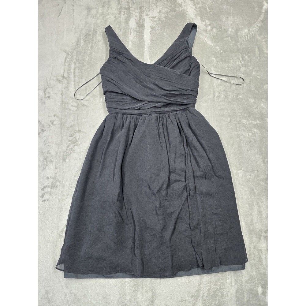 J Crew Dress Womens 10 Black Sleeveless V Neck Fit & Flare Party Cocktail
